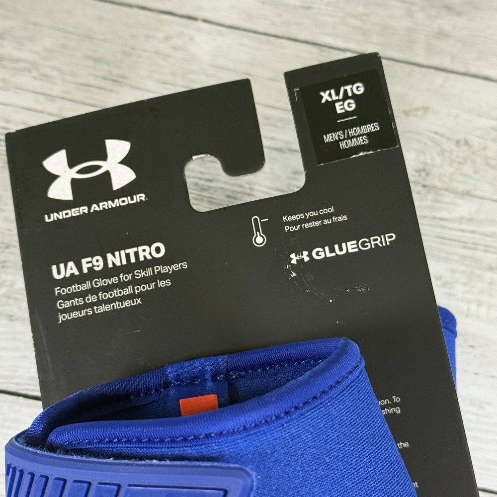 Under Armour Men's F9 Nitro Football Gloves - Size XL Team USA Brand New - Picture 7 of 8